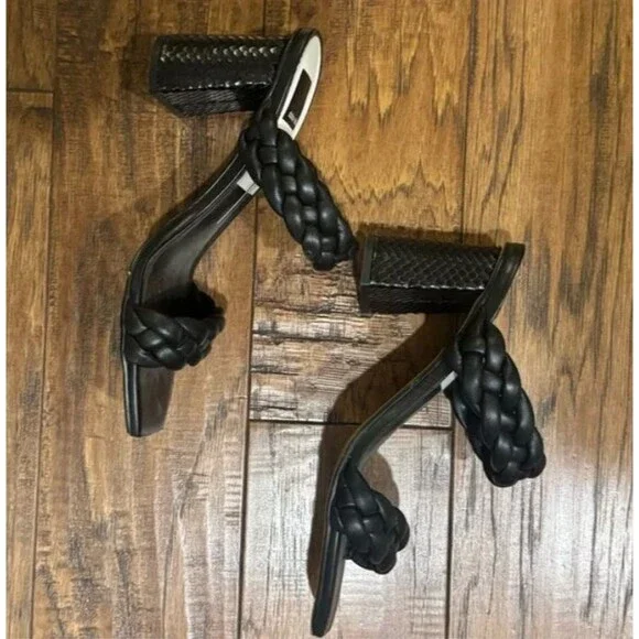 Dolce Vita Women's Paily Stella Heel Size 7.5 Black Braided - Picture 5 of 9